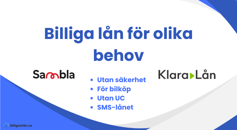 Billiga lån för olika behov